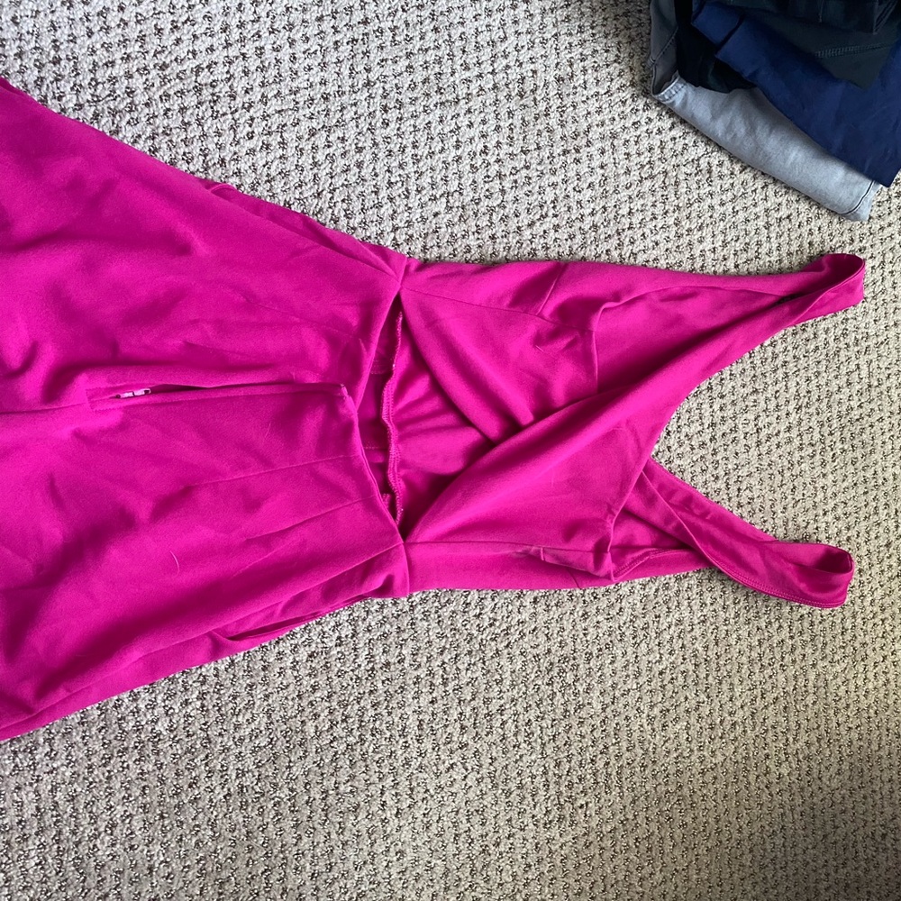 Pink romper with cross back